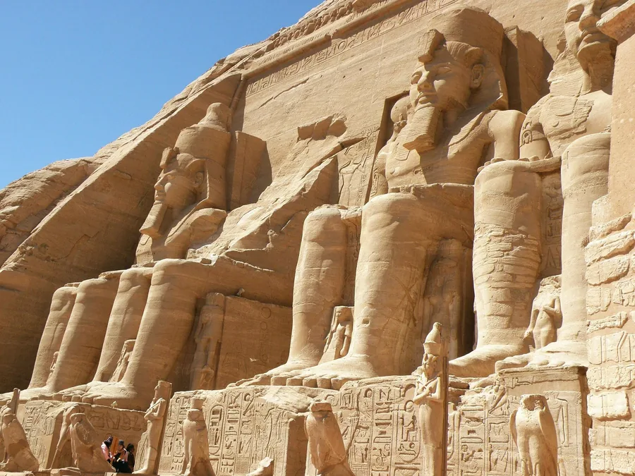 The four colossi of Ramesses II at Abu Simbel