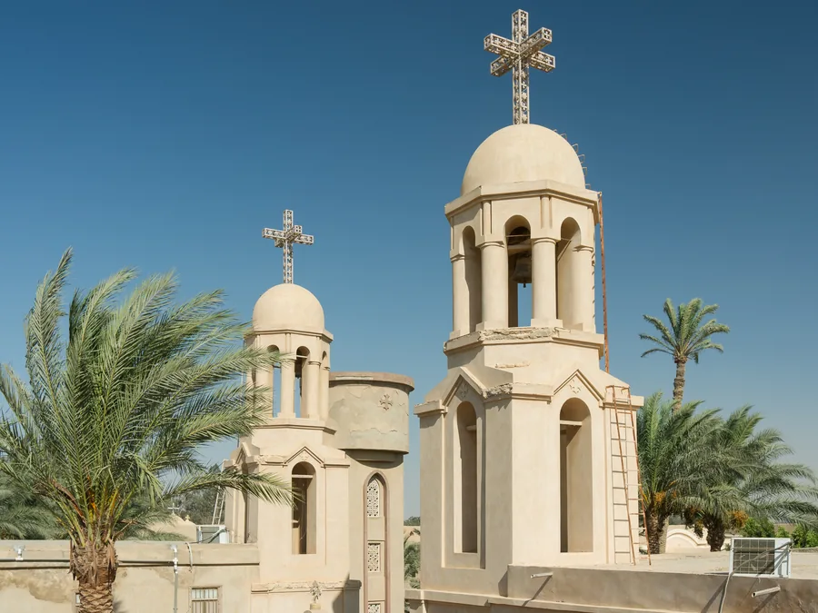 A Coptic monastery in the Egyptian desert
