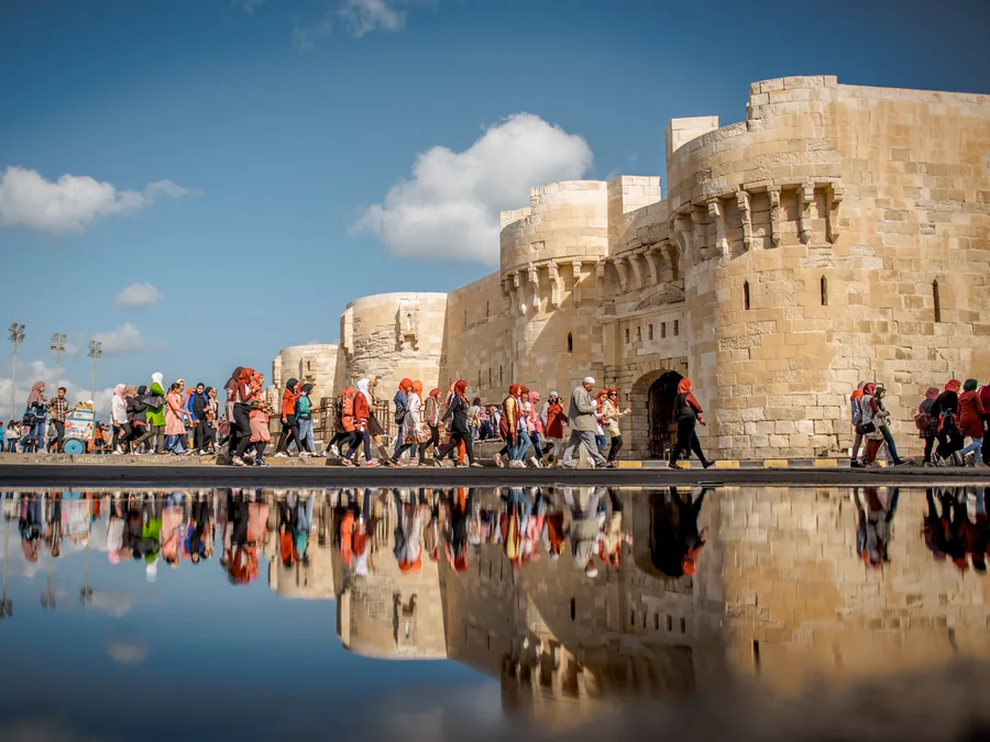 Qaitbay Citadel on the harbour at Alexandria