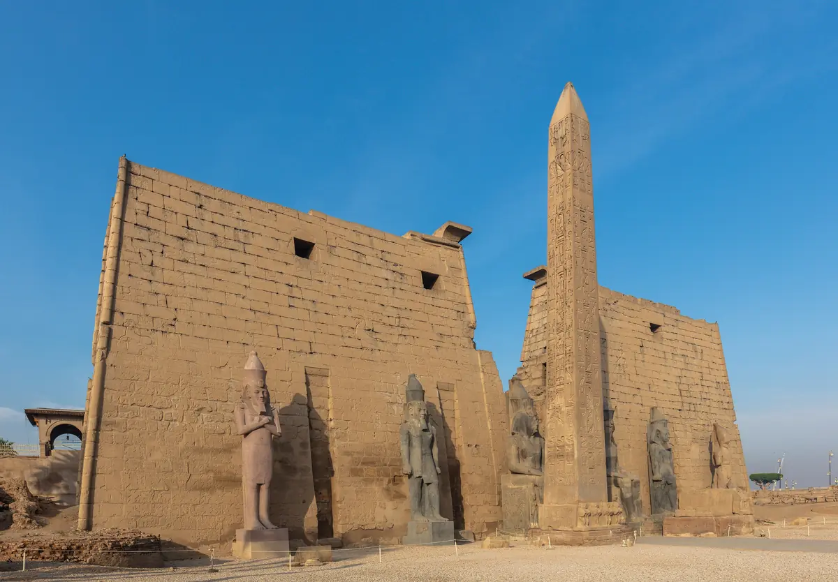 The pylon and obelisk of Luxor Temple
