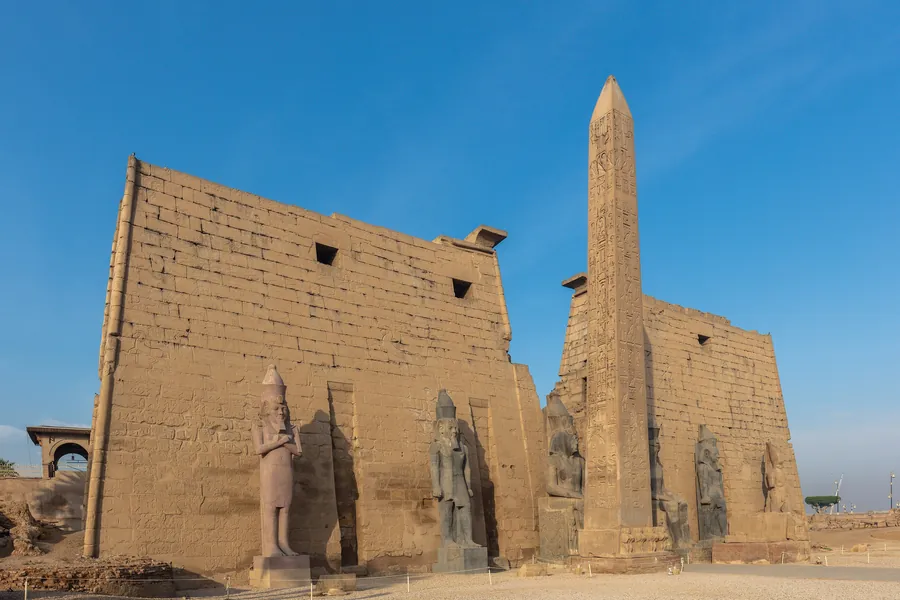 The pylon and obelisk of Luxor Temple