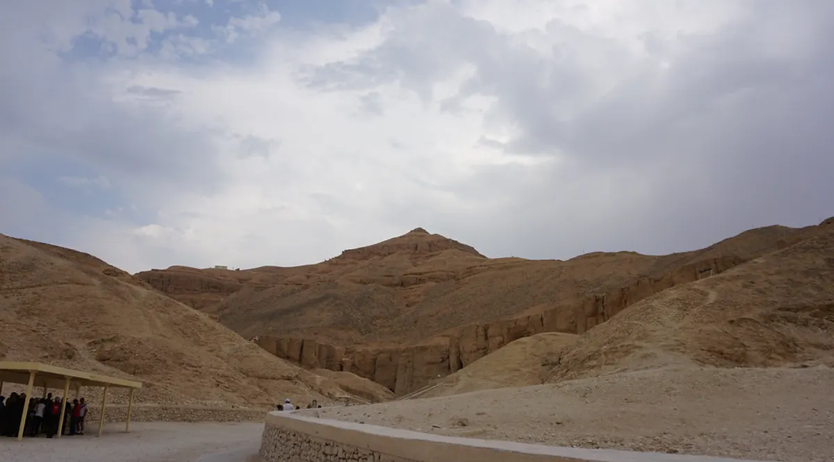 Painted corridor of a royal tomb in the Valley of the Kings