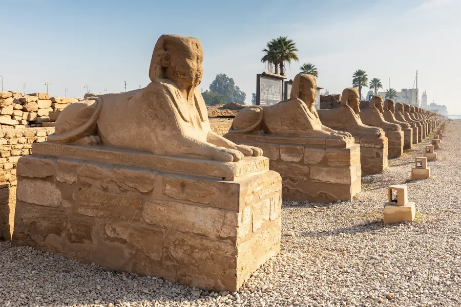 The Avenue of Sphinxes at Luxor Temple